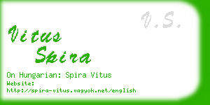 vitus spira business card